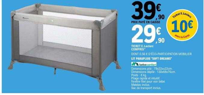 lit parapluie "soft dreams" bébé confort