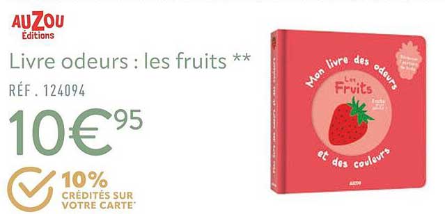 livre odeurs : les fruits auzou éditions