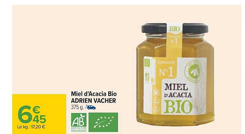 miel d'acacia bio adrien vacher
