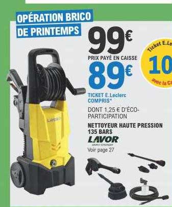 nettoyeur haute pression 135 bars lavor