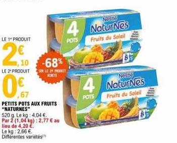 petits pots aux fruits "naturnes"