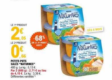 petits pots salés "naturnes"