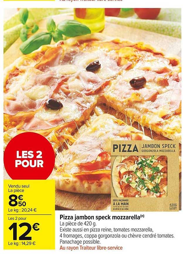 Pizza Jambon Speck Mozzarella