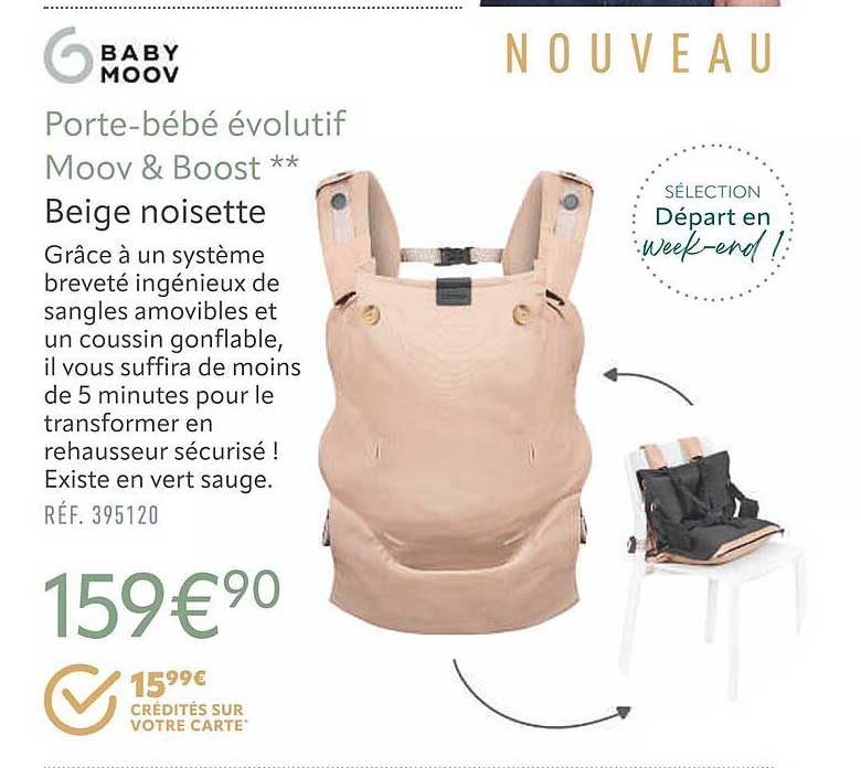 porte-bébé évolutif moov & boost baby moov