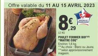 poulet fermier bio "maître coq"