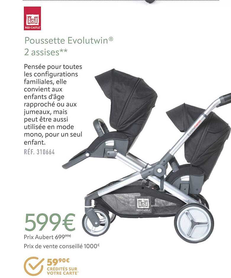 poussette evolutwin 2 assises