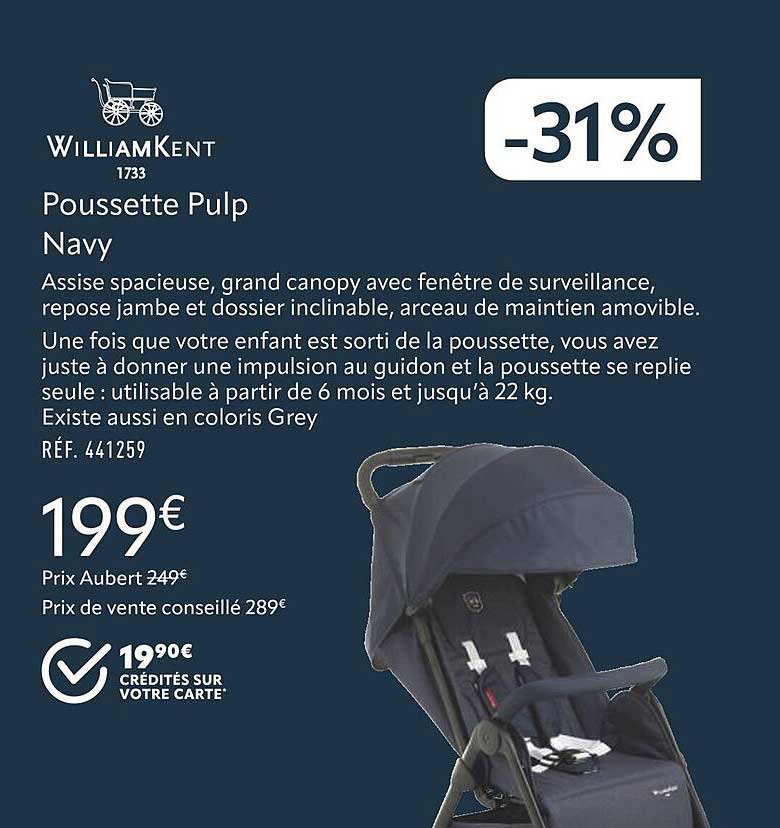 poussette pulp navy william kent