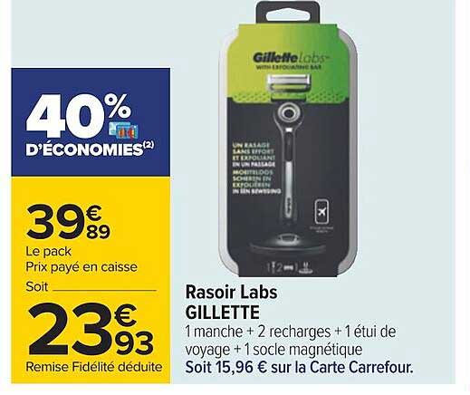 rasoir labs gillette