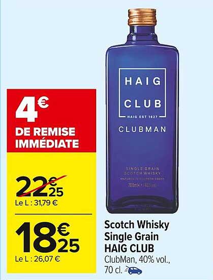scotch whisky single grain haig club
