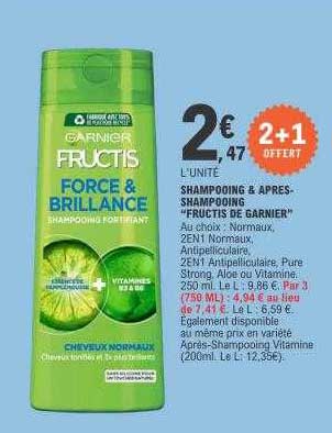 shampooing & après-shampooing "fructis de garnier"