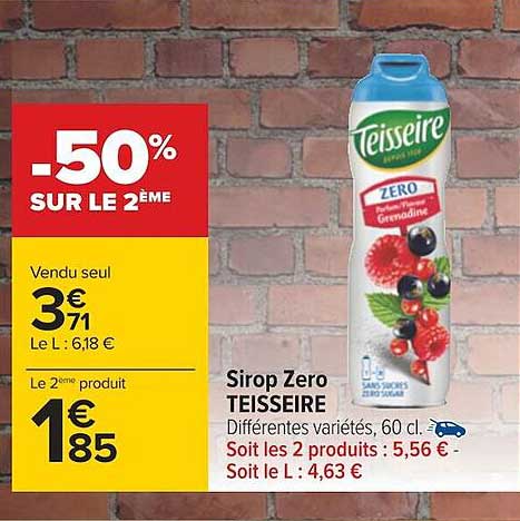 Sirop Zéro Teisseire