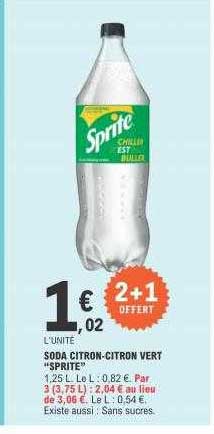 soda citron-citron vert "sprite"