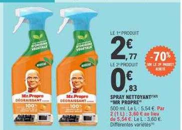 spray nettoyant "mr propre"