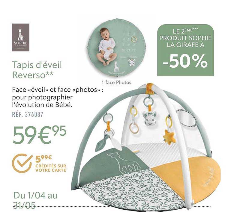tapis d'éveil reverso sophie la girafe