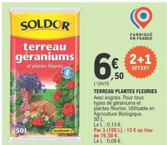 terreau plantes fleuries soldor