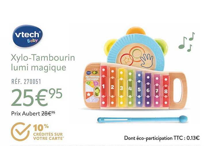 xylo-tambourin lumi magique vtech baby
