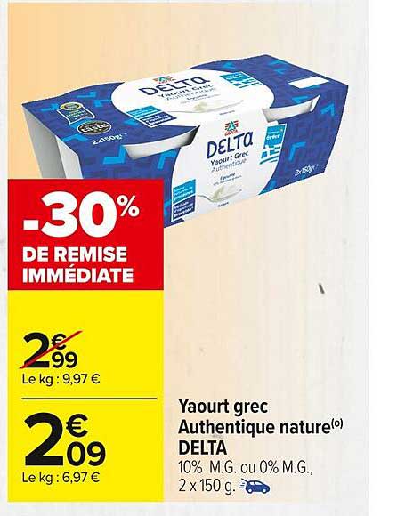 yaourt grec authentique nature delta