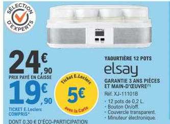 yaourtière 12 pots elsay