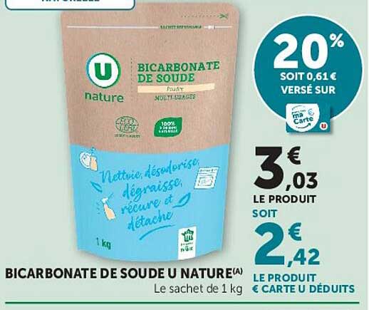 Bicarbonate de soude U Nature