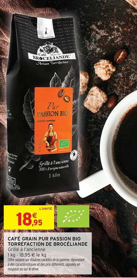 Café grain Pur Passion Bio Torréfaction de Brocéliande