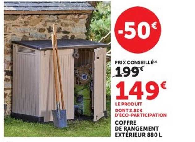 COFFRE DE RANGEMENT EXTERIEUR 880 L