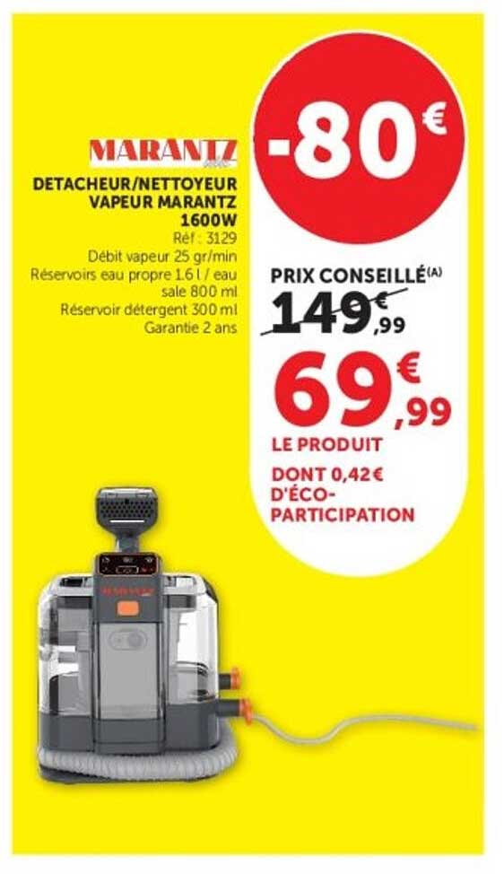 MARANTZ DETACHEUR/NETTOYEUR VAPEUR MARANTZ 1600W