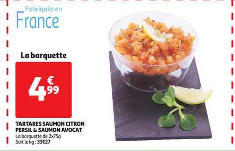 tartares saumon citron persil & saumon avocat