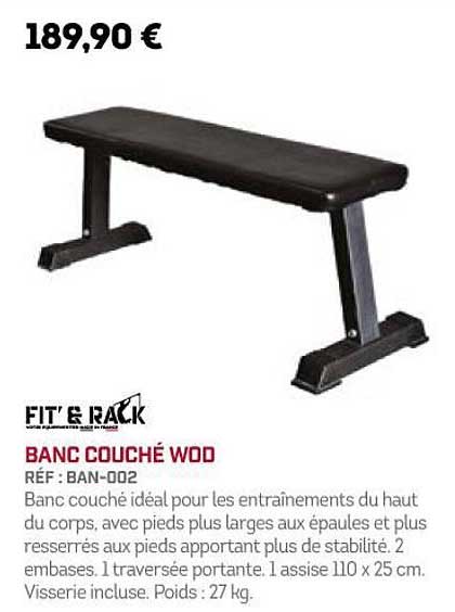 Banc Couché Wod Fit' & Rack