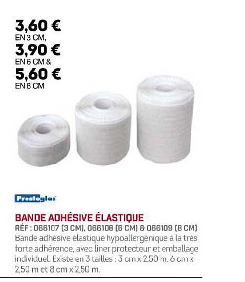bande adhésive élastique prestoglas