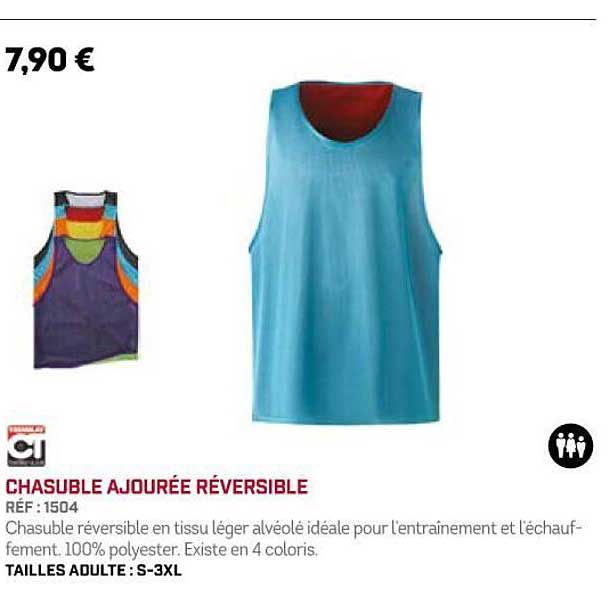 chasuble ajourée réversible