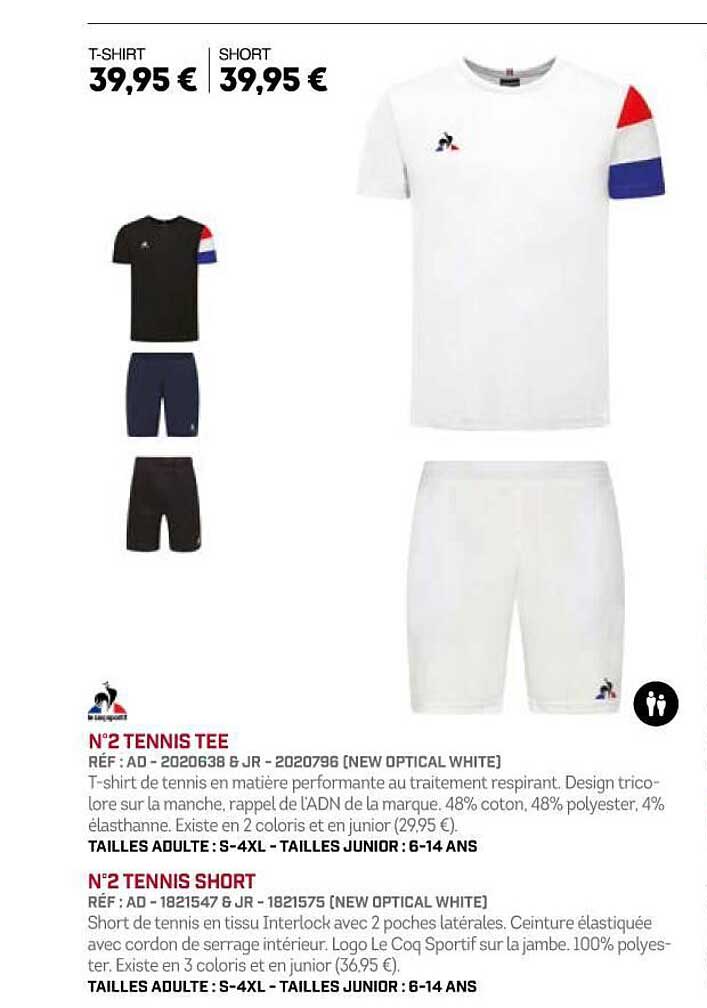 N°2 Tennis Tee, N°2 Tennis Short