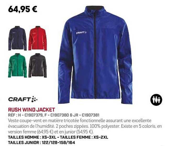 rush wind jacket craft