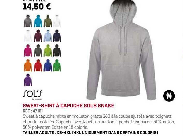 sweat-shirt à capuche sol's snake sol's