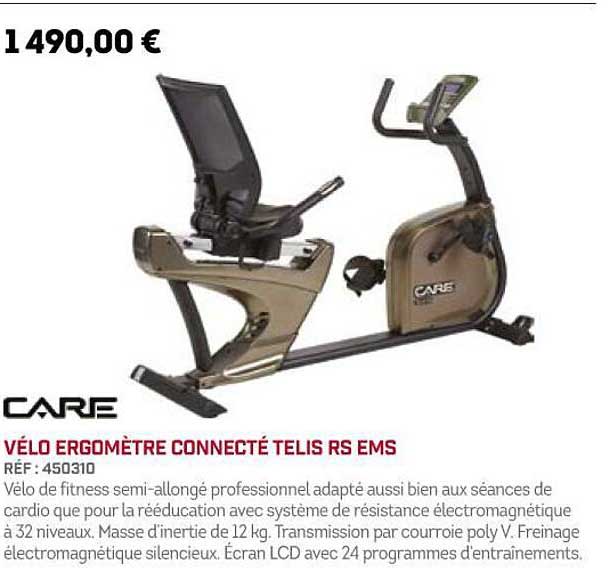 vélo ergomètre connecté telis rs ems care