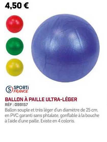 ballon à paille ultra-léger sporti france