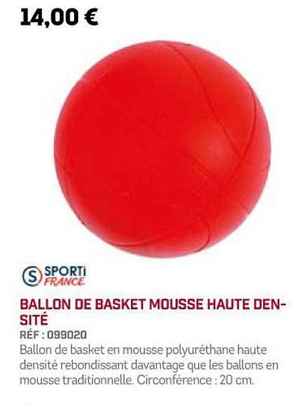 ballon de basket mousse haute densité