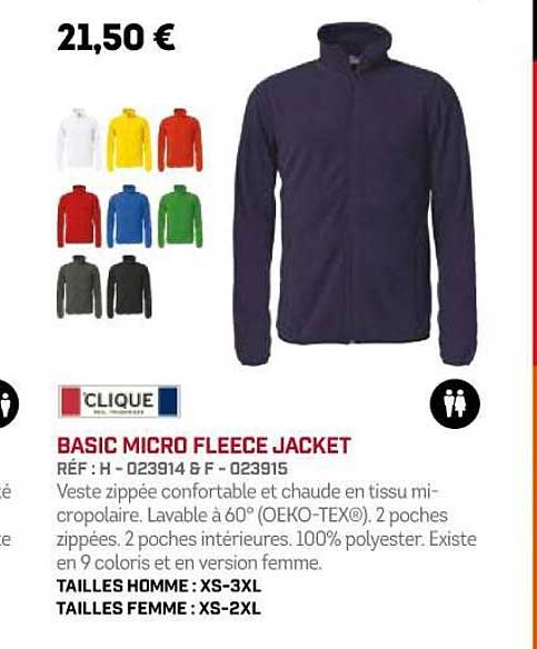 basic micro fleece jacket