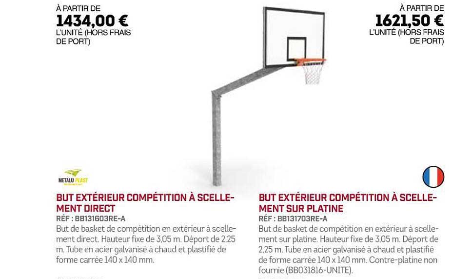 but extérieur compétition à scellement direct, but extérieur compétition à scellement sur platine