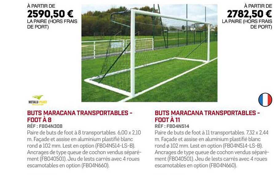 buts maracana transportables - foot à 8, buts maracana transportables - foot à 11