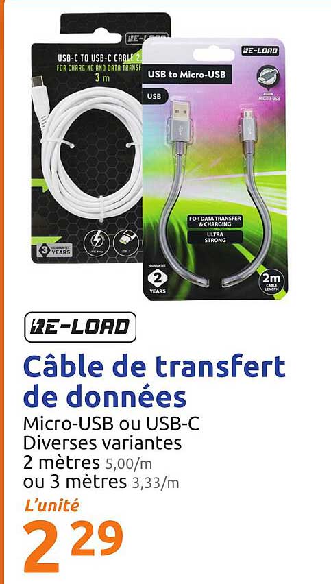 câble de transfert de données