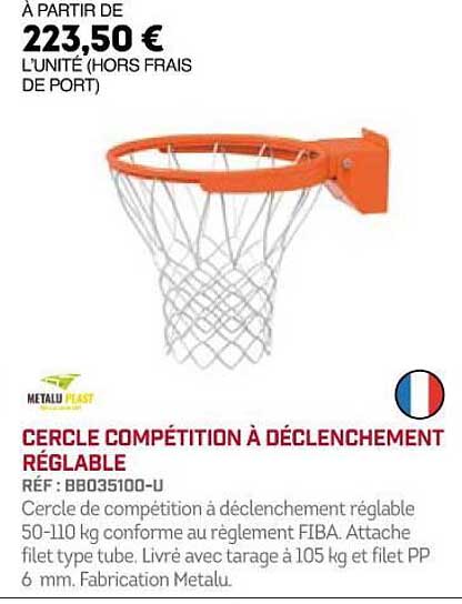 cercle compétition à déclenchement réglable