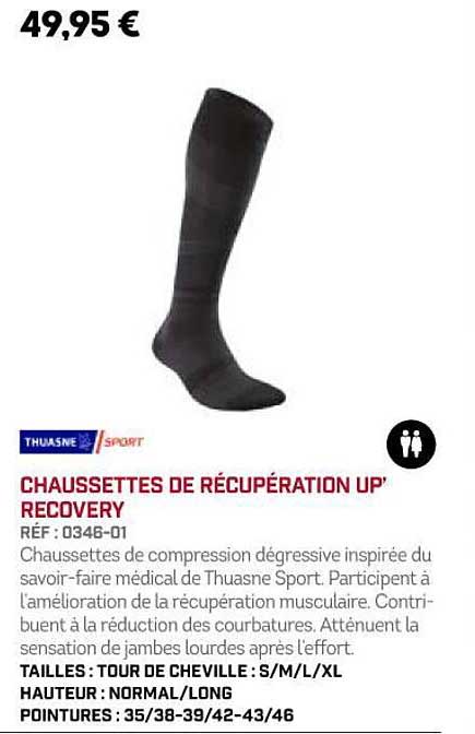chaussettes de récupération up recovery