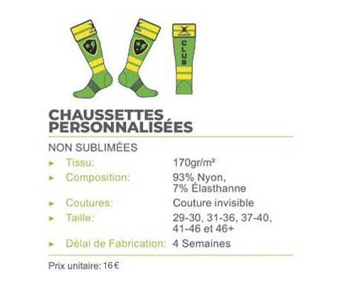 chaussettes personnalisées