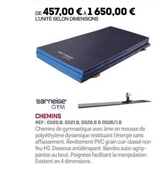 chemins sarneige gym