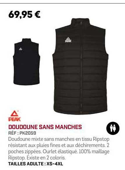 doudoune sans manches peak