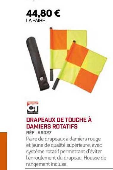 drapeaux de touche à damiers rotatifs