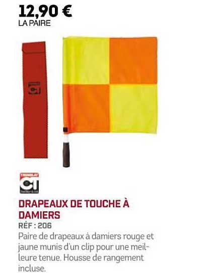 drapeaux de touche à damiers