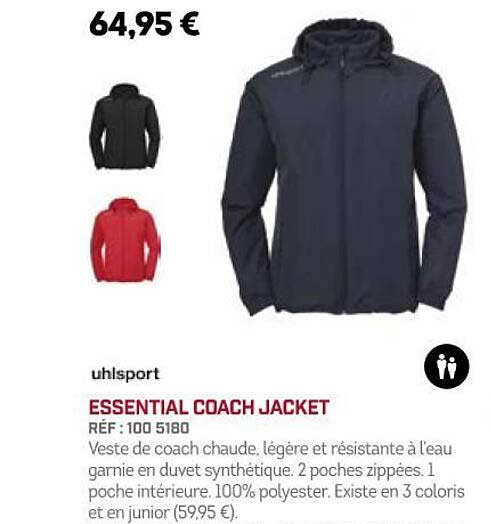 essential coachh jacket uhlsport
