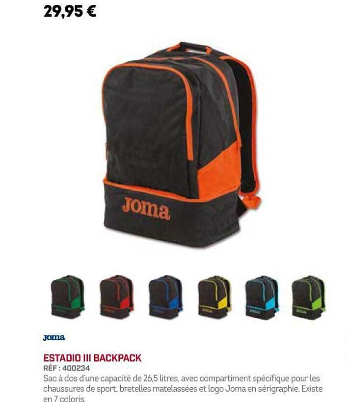 estadio iii backpack joma