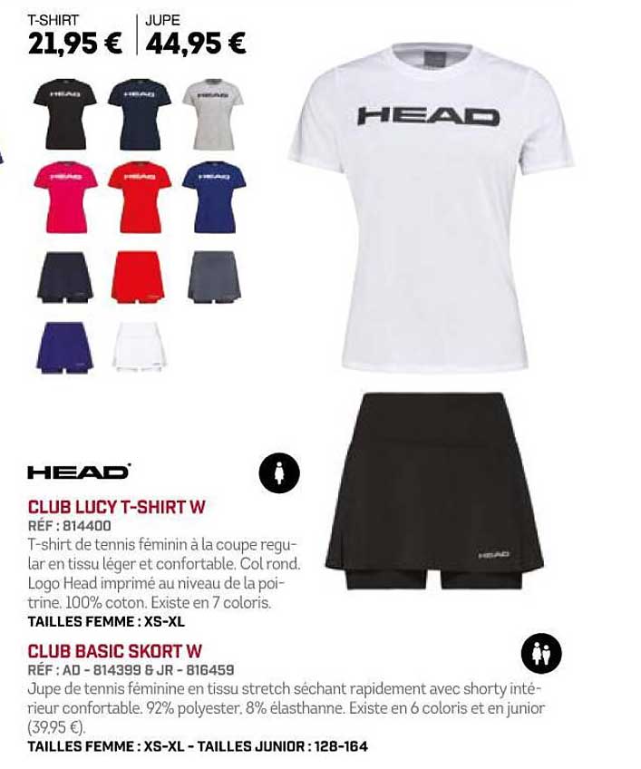 head blub lucy t-shirt w club basic skort w